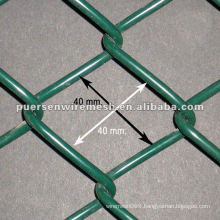 Green PVC Coated Chain Link Mesh Diamond Shape Fence